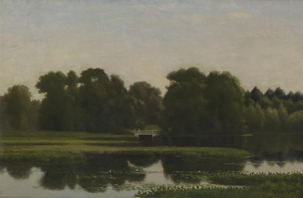 EDWARD M. BANNISTER (1828 - 1901) Morning on the River, Providence, R.I.